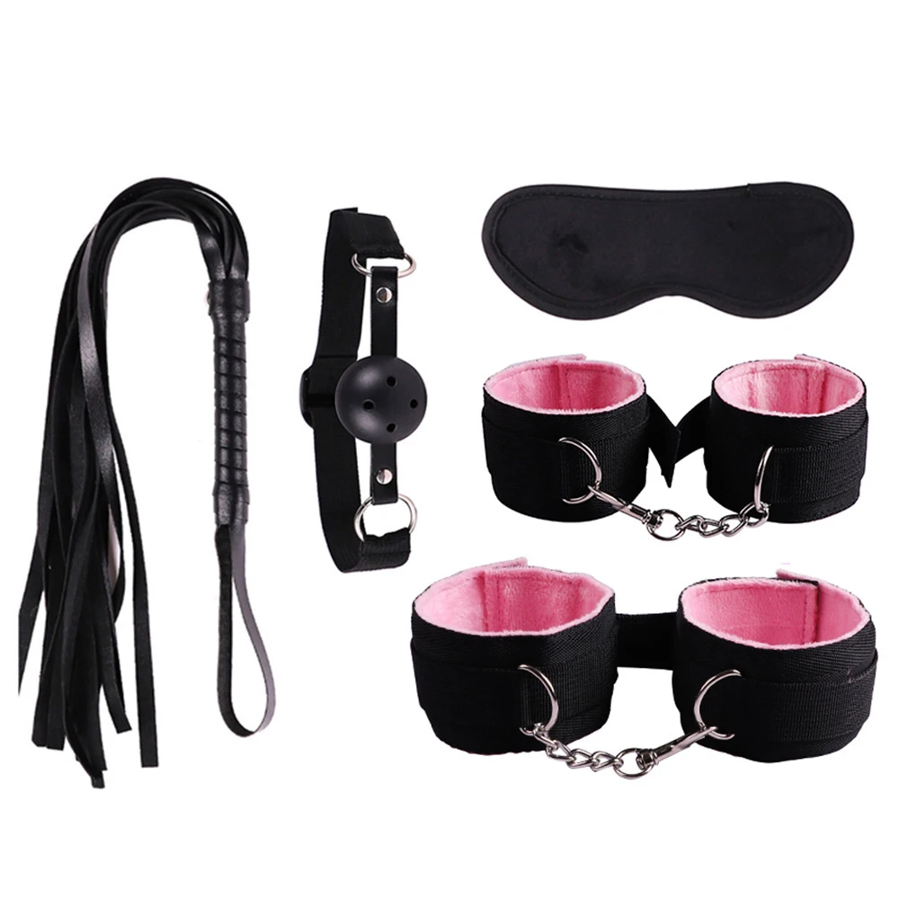 5Piece Nylon Leather Adult Kit Sex Tools Alternative Couple Sex Toys Bondage Kit