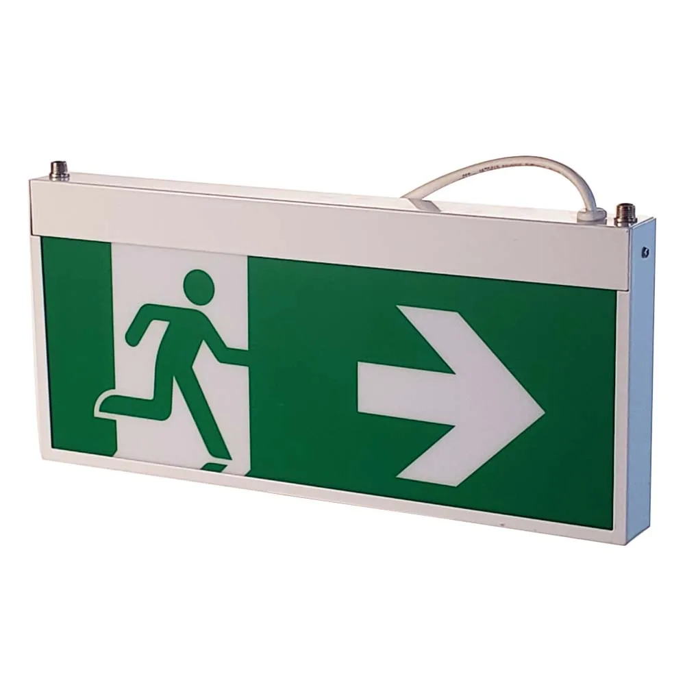 Customized Indoor Led Acrylic Exit Emergency Light Aluminum Wall Mounted Fire Led Emergency Light Exit Sign