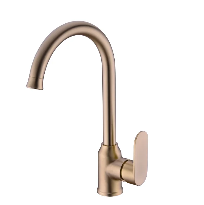 Polished Hot And Cold Basin Sink Water Taps Mixers 304 Stainless Steel Kitchen Faucet