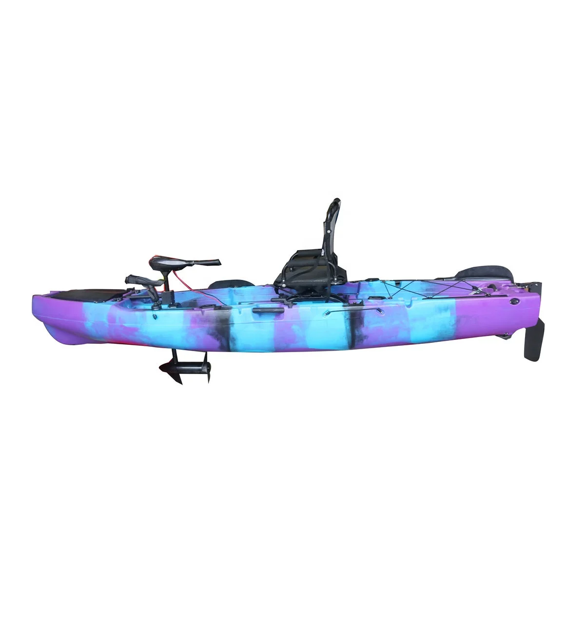 Vicking 10.5ft single person fishing motor engine powered kayak with stadium seat lldpe material wholesale for Water sports