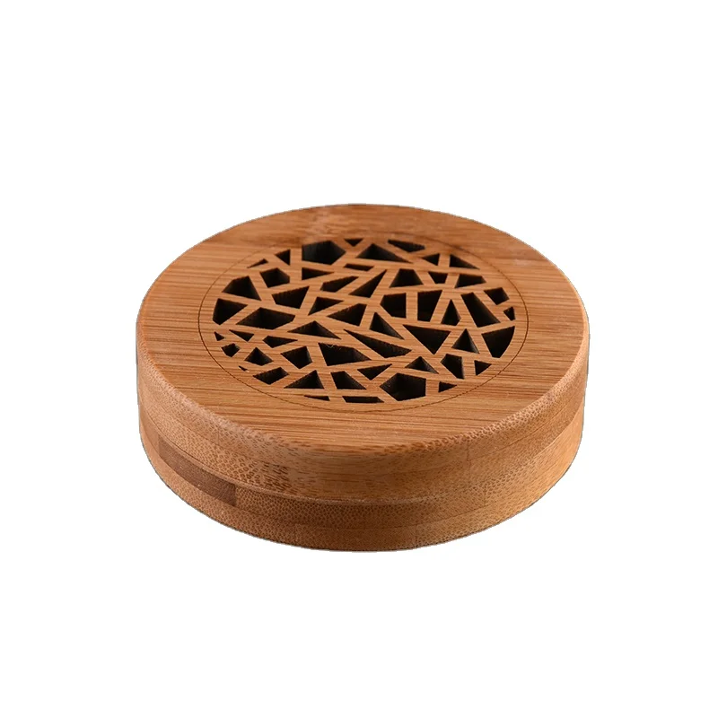 
Factory wholesale round bamboo arabic incense burner for family cars 