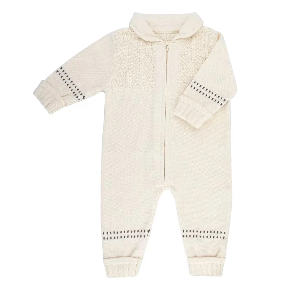 Trending Designer Toddler Knit Sweater New Born Baby Kids Sweater Boys Girls Set Baby Clothing Cross Stitch Knit 3 Pc Set