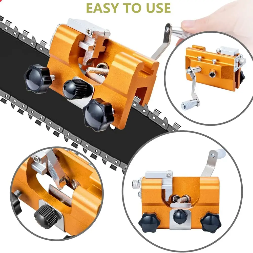 Chainsaw Sharpener, Saw Chain Sharpener, Saw Chain Grinder Portable Chain Saw Sharpening Tool Set Chain File Sharpener