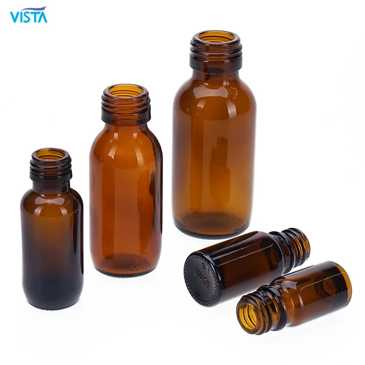 100ml 120ml Amber Laboratory Chemical Glass Bottles Pharmecutical Glass Bottles With Scale Embossment Screw Finsih