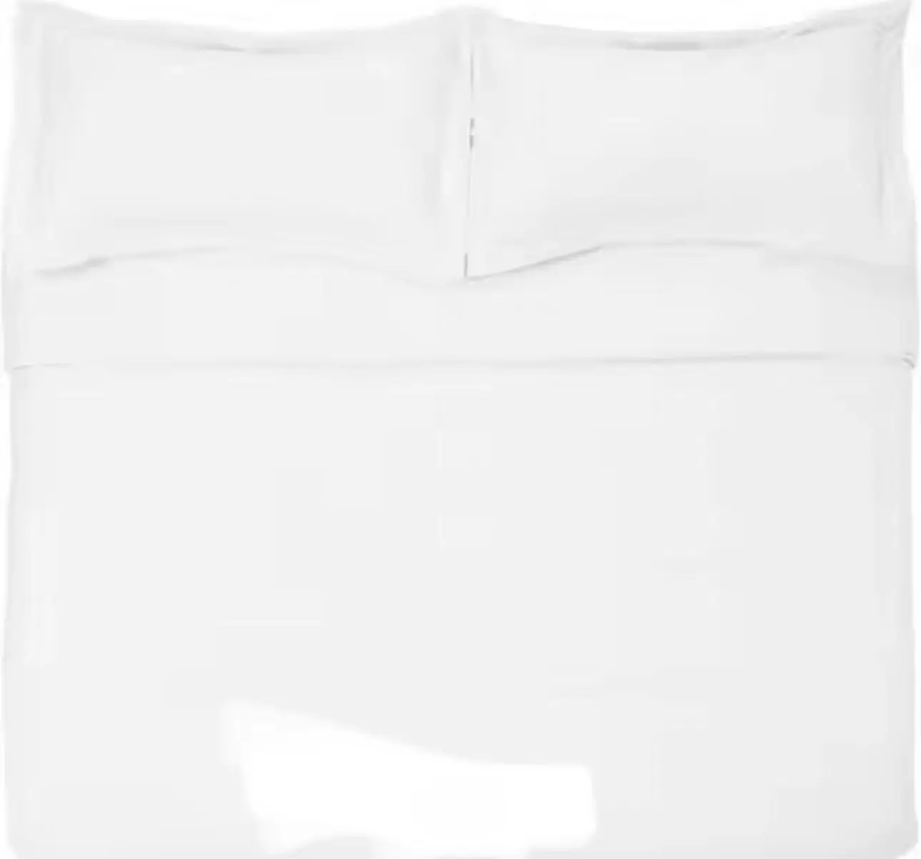 All-Season White Down Alternative Quilted Comforter Bedding Set with 2 Pillow Shams 100% cotton