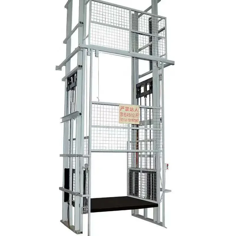2023 Haokun 2 ton simple warehouse cargo forklift elevator lift platform price