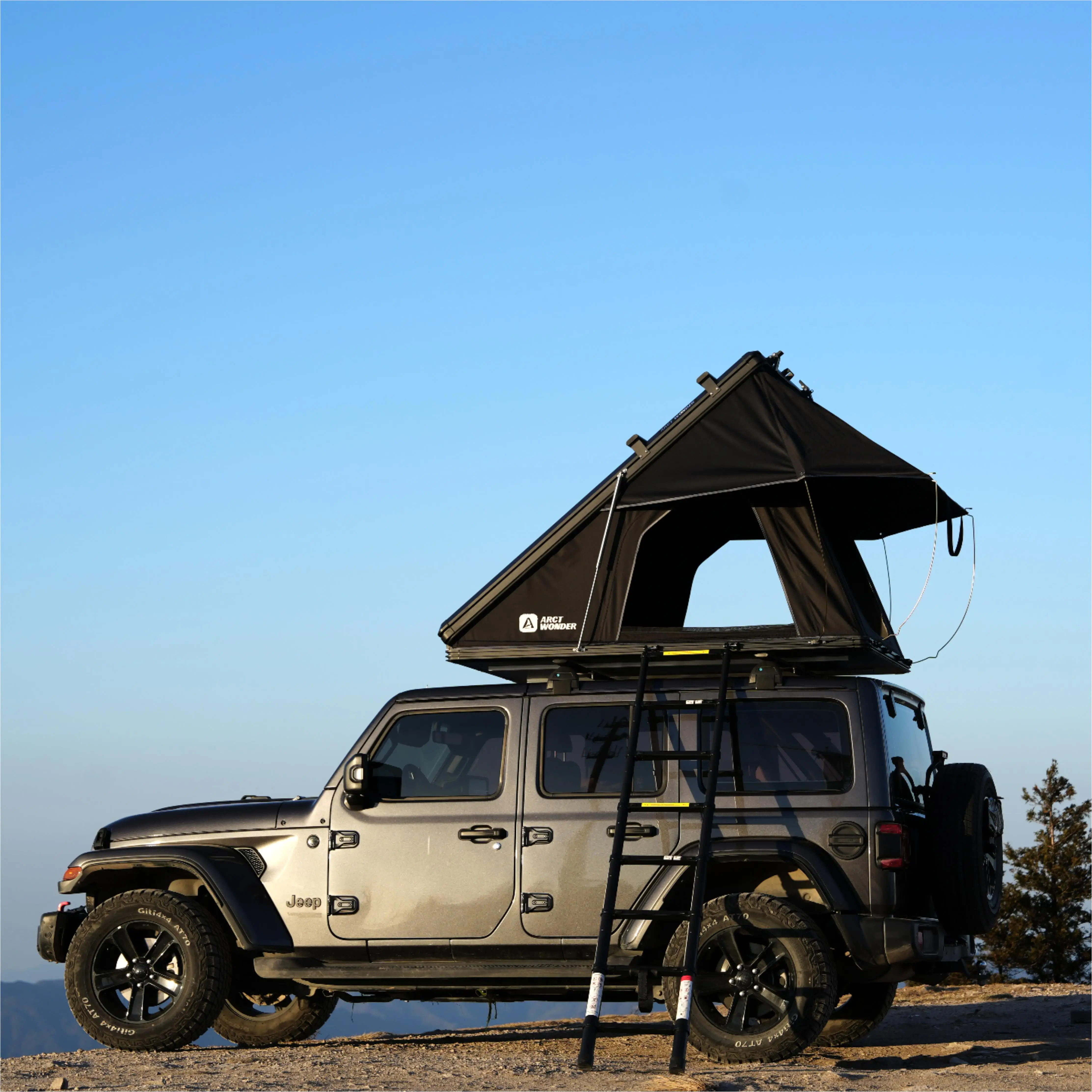 UV Resistant Waterproof 4 Person Roof Top Tent Car Rooftop Tent ABS Clamshell Hard Shell Top Roof Tent For 4x4 Camping