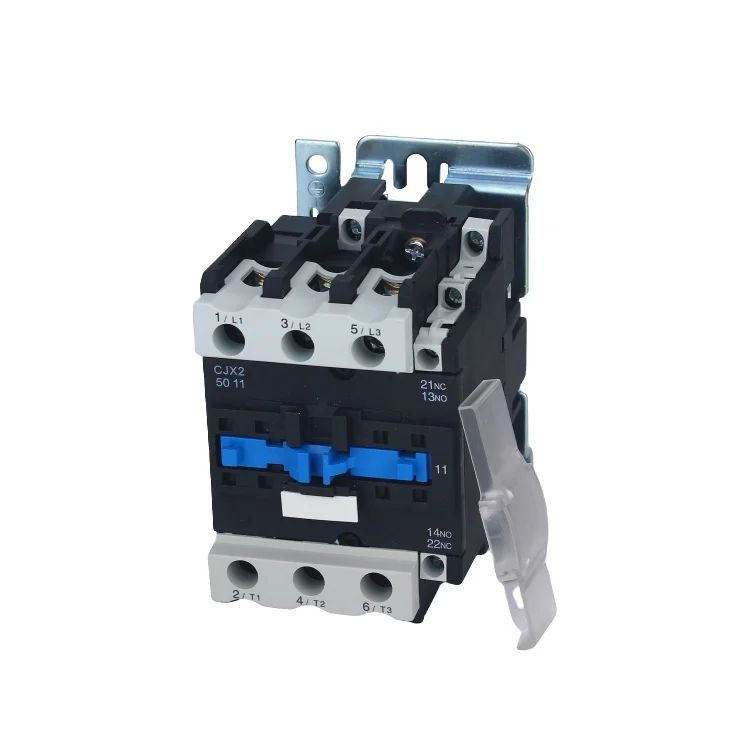 China Manufacture CJX2-50 50A 220V AC solenoid contactor with single phase contactor