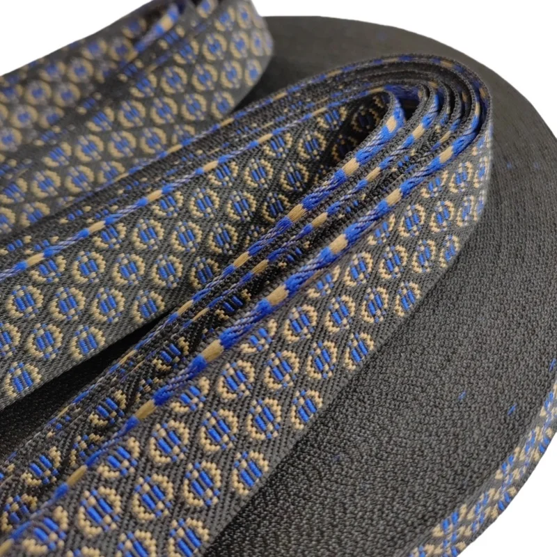 Customizable Dot Design 100%PET Jacquard  or Style Webbing Strap Woven Tape Ribbon