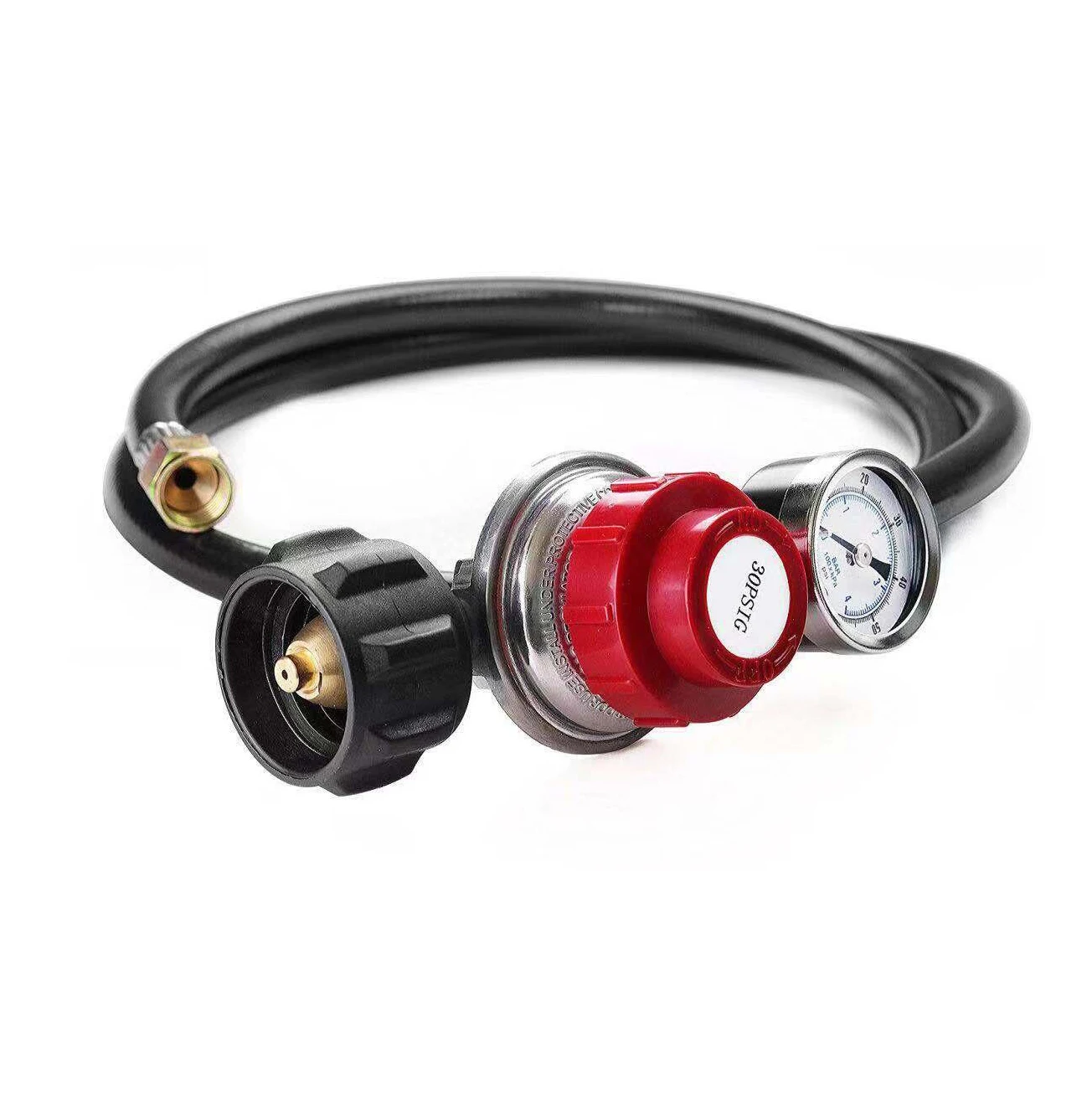 Rubber Mapp hose with pressure gauge