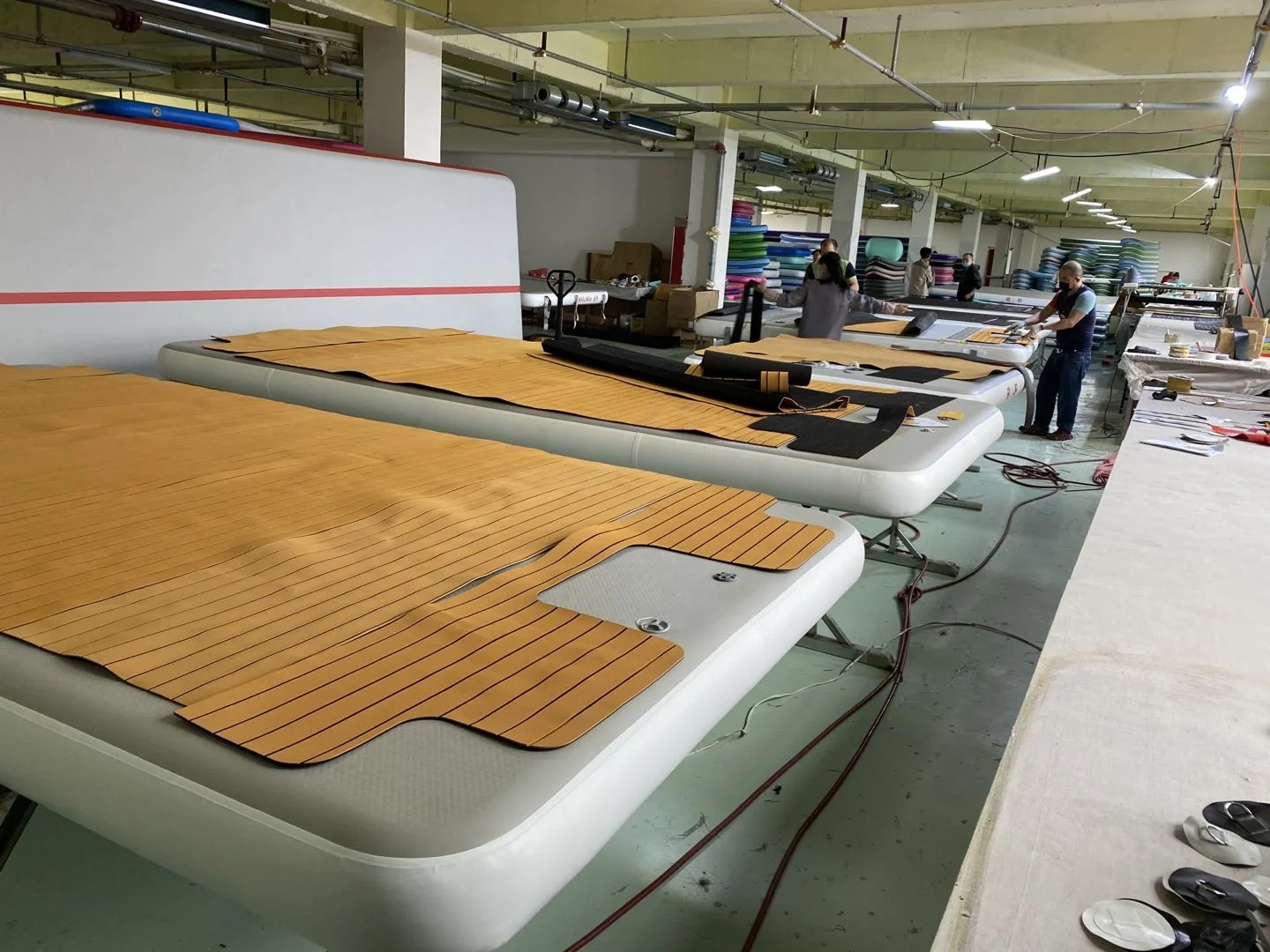 drop stitch 4m 3m inflatable water mat floating island swim platform leisure land teak platform for yacht