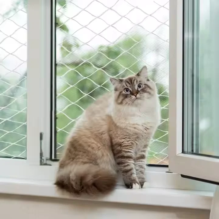 Pawise Multi Size Pet Anti-Fall Protection Netting Dog Fence Cat Safety Net Transparent Kitten Balcony Net For Window Stairs