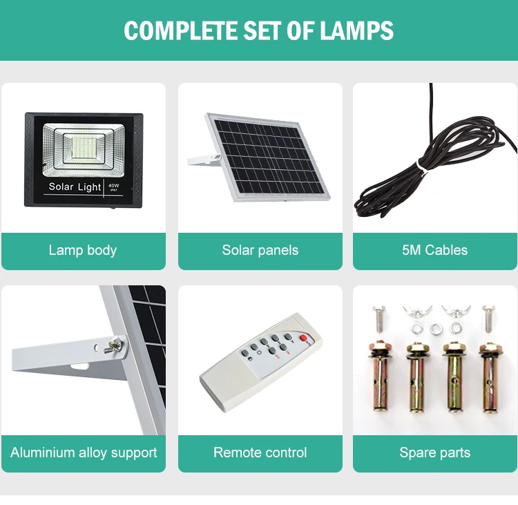 Floodlight Photocell Control Industrial Outdoor Solar Reflector Garden Led Solar Flood Light