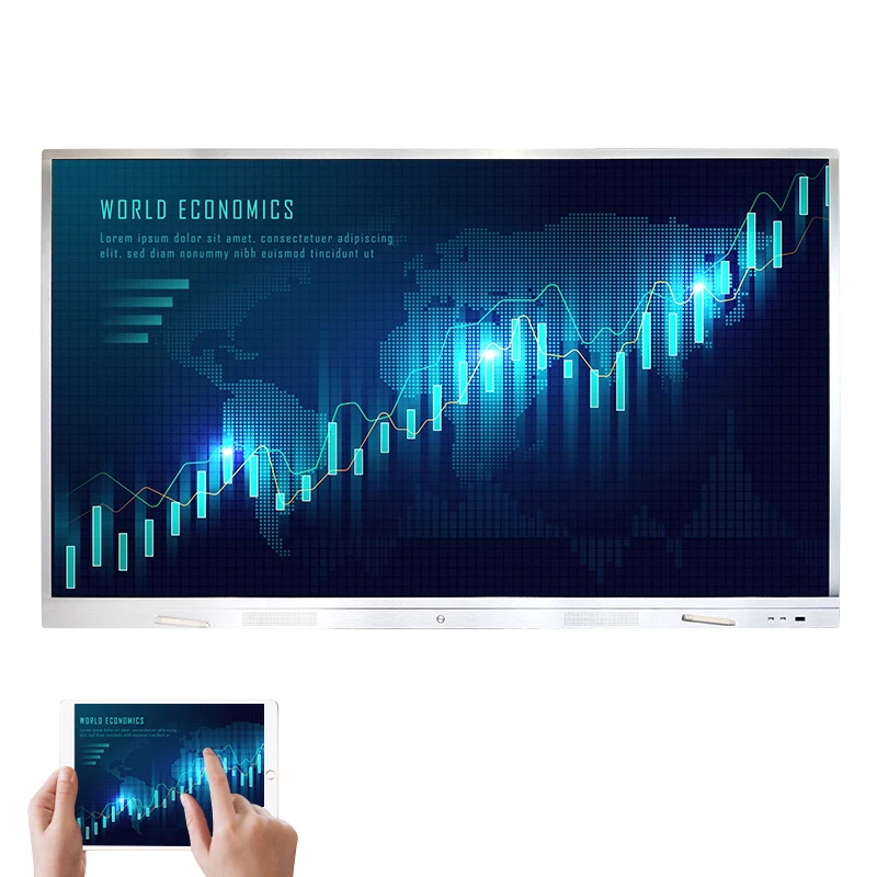 86inch interaction devices computer whiteboard infrared touch LCD smart writing board for meeting conference