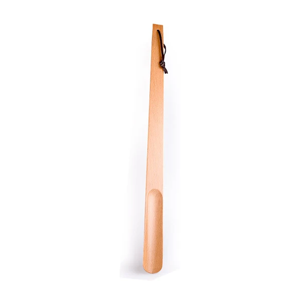 Wholesale high quality hotel and household real wood shoe horn for easier wearing shoes wooden shoe horn with customize design