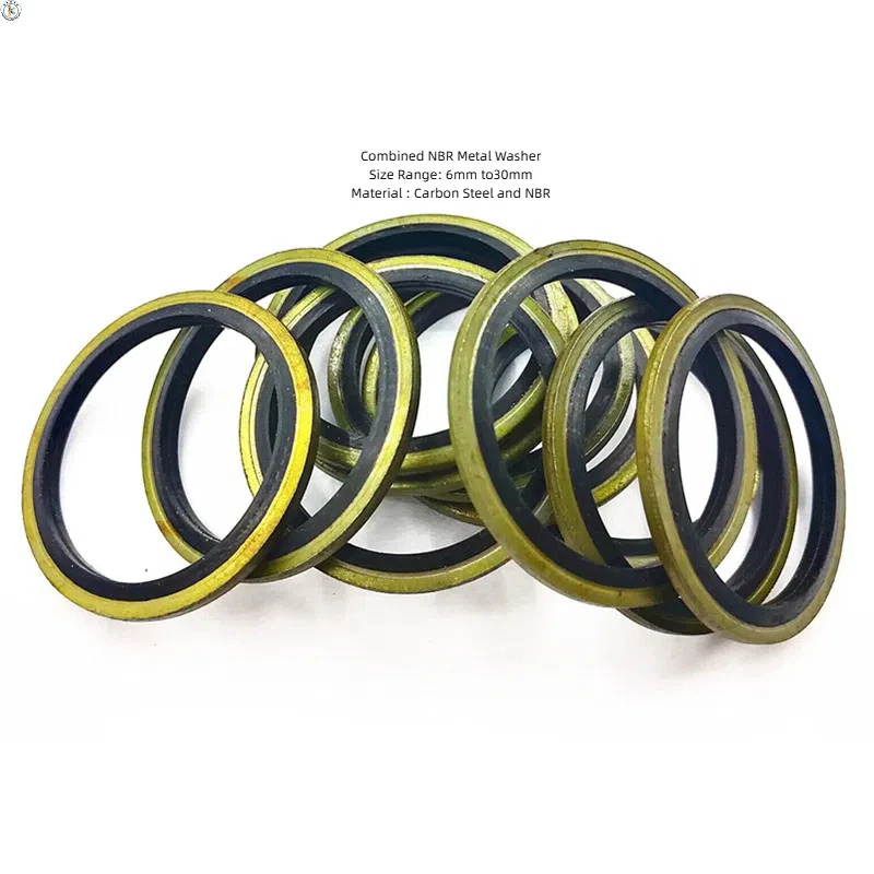 NBR Metal Bonded Sealing Washer Oil Resist Rubber O-Ring Oil Drain Screw Combined Pipe Plug Seal Washer Set 245pcs