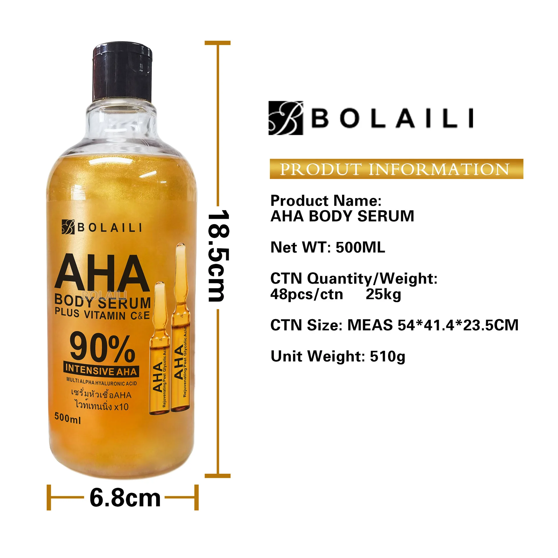 DRMEINAIER Body serum Firming Skin Essential Oil Brightening Moisturizing Essential Oil AHA body serum 500ml