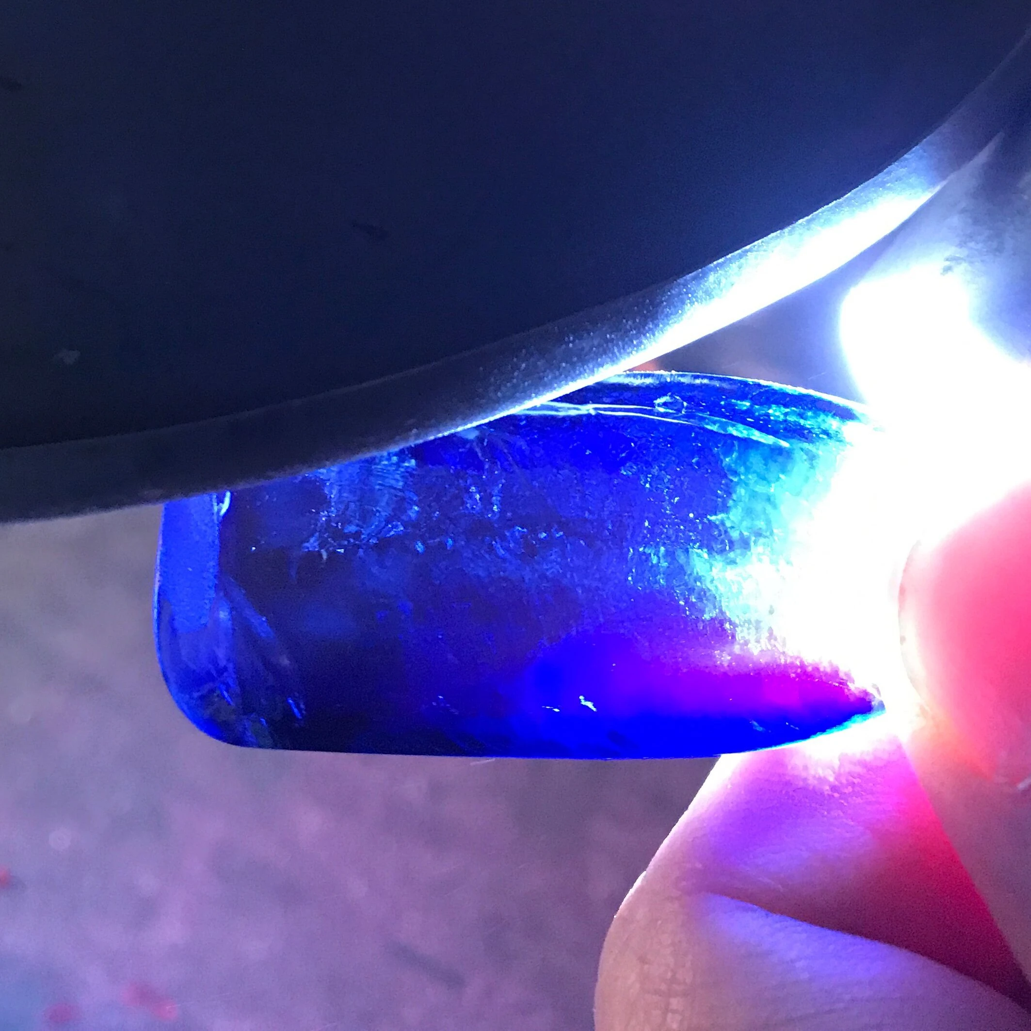 
synthetic blue sapphire rough 
