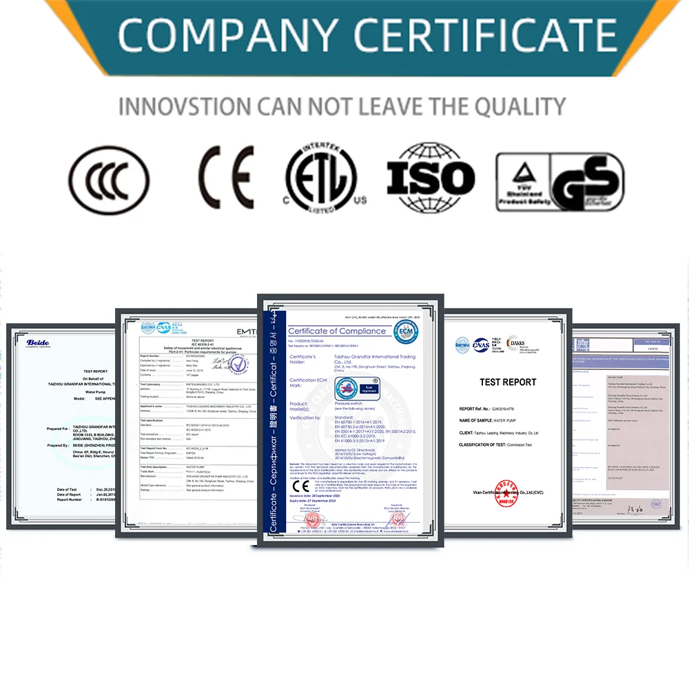 GRANDFAR gasoline 4 inch water pump 4 stroke 7.5HP recoil single cylinder gasoline power water pump for Agricultural irrigation