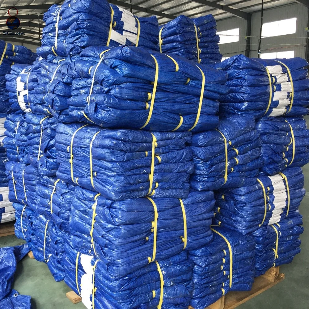 Waterproof construction roofing cover heated stripe polyethylene tarpaulin