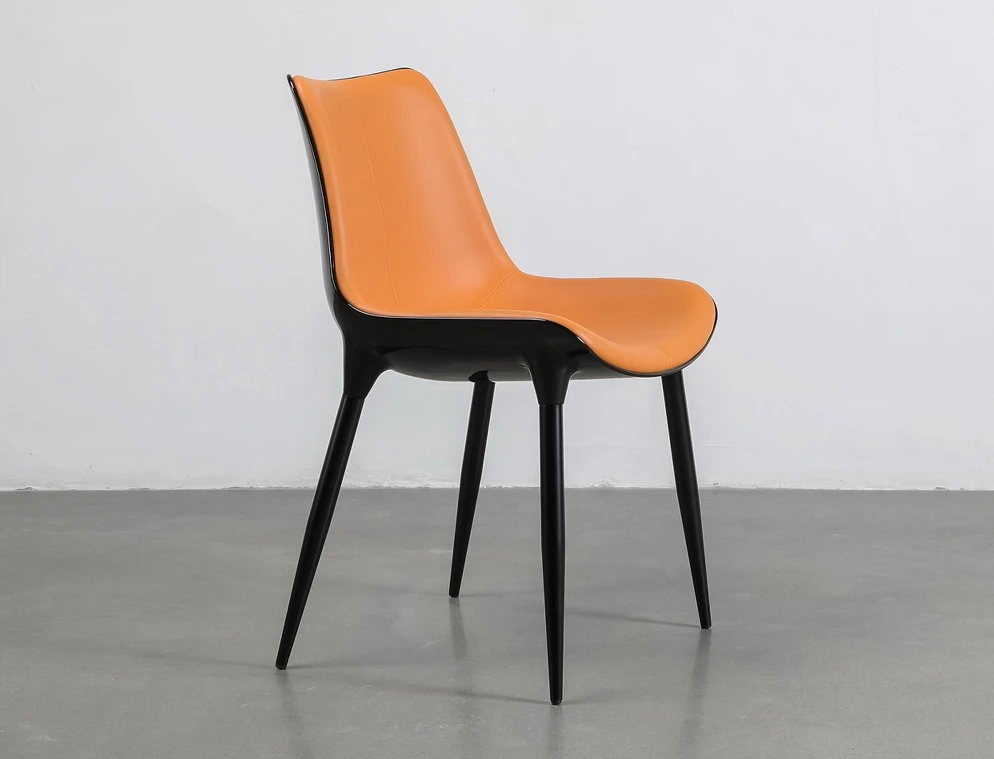 Hot Sale Modern Metal chair PVC Dining Chair Home furnishings PU Writing Chair