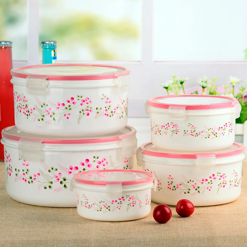 4 pcs per set  PP Plastic food container /plastic food box Plastic kitchenware for food warm