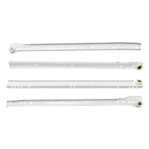 FGV Type Power Coated Soft Self Closing Undermount Drawer Slide Rail with White Nylon Wheel Drawer Slide