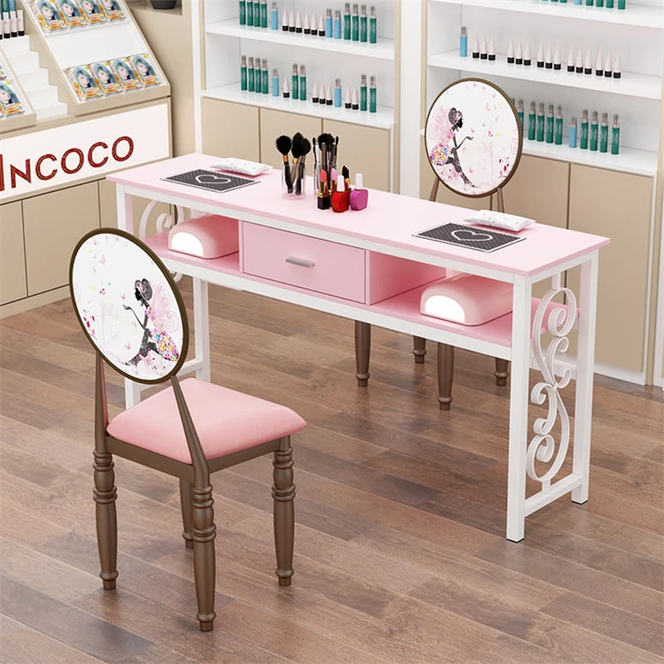 YQ Forever Simple Nail Care  Manicure Table Nail SPA Small Nail Table and Chair Set Combination