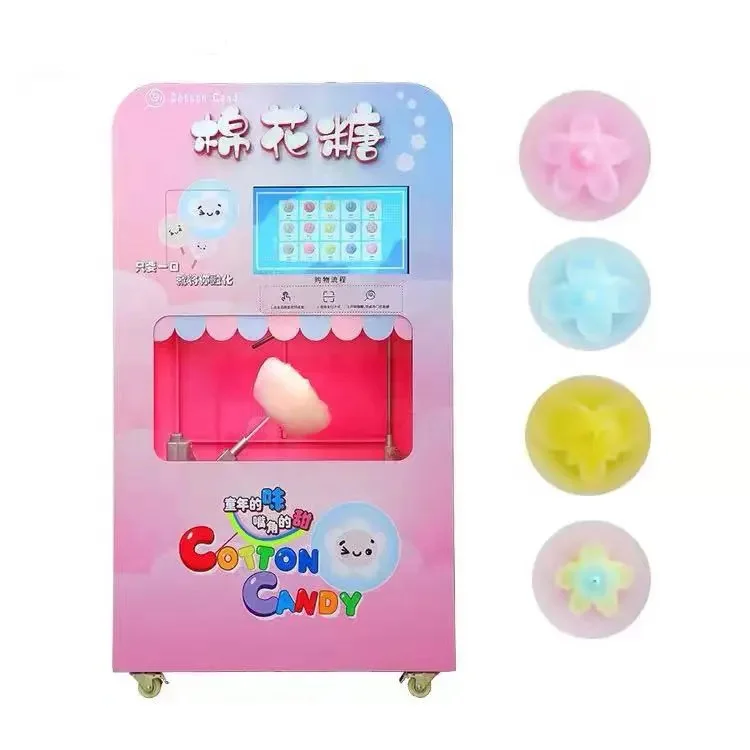 Commercial Use Fully Automatic Ce Approvedcotton Candy Vending Machine Floss Flower Vending Machine For Sale