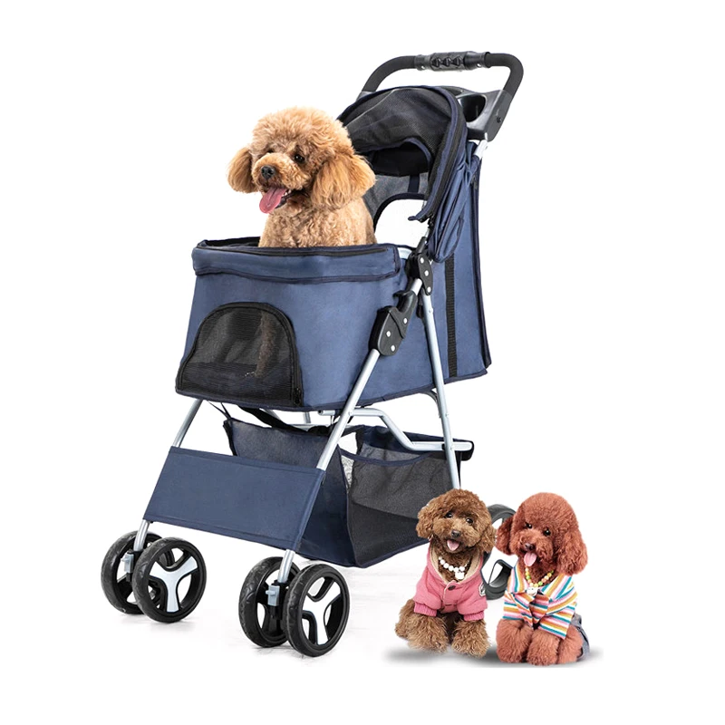 Wholesale portable pet strollers Small dog cat trolley Pet Trolley Carriage Cart