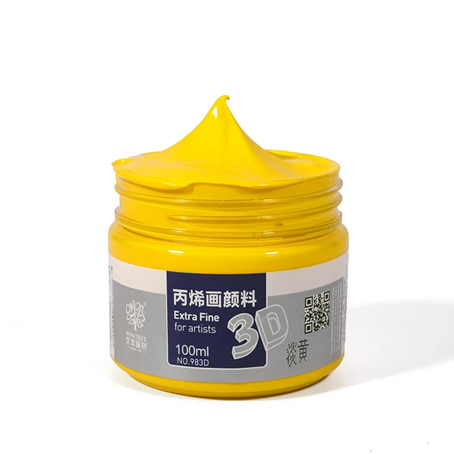 Wintree factory OEM 3D  rich color waterproof for artist canvas painting non fading permanent paints acrylic paint