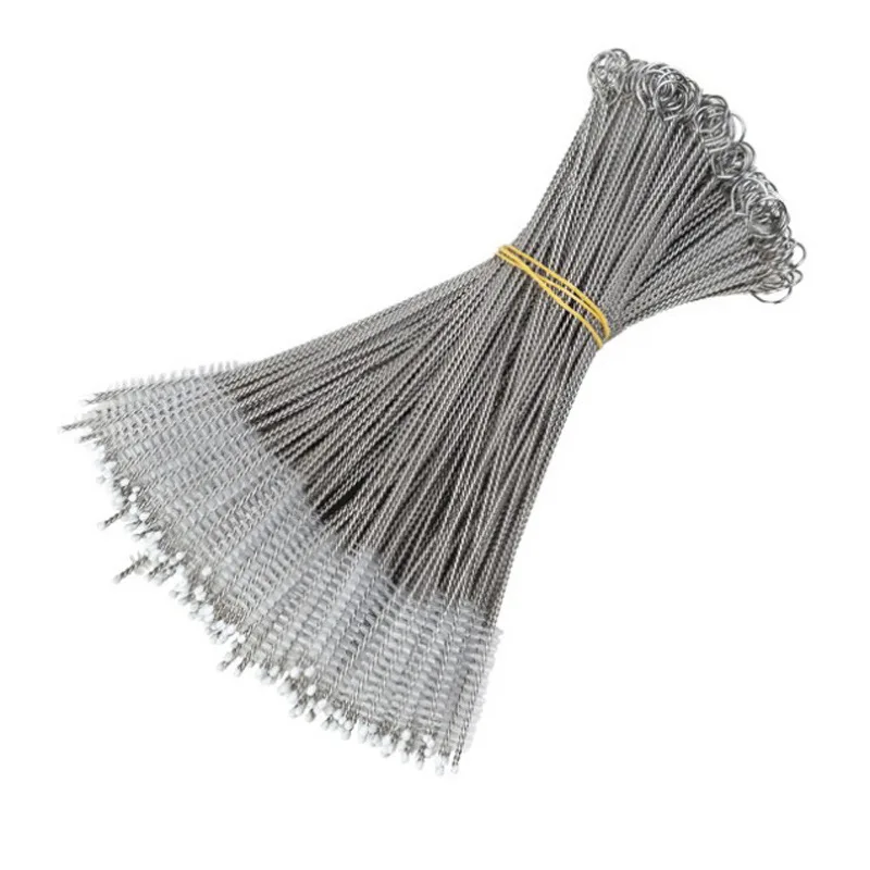 175mm stainless steel baby pacifier straw cleaning brush drinking straw cleaner brush