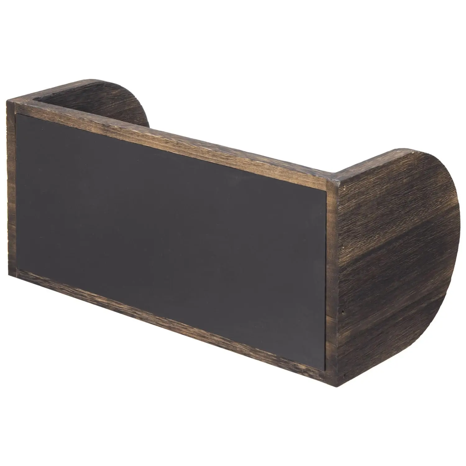Modern Magnetic Rustic Burnt Paulownia Wood Paper Towel Holder Rack,