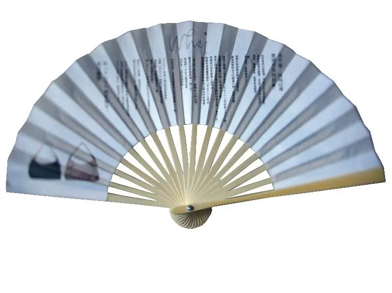 Custom logo portable hand held bamboo fan custom printed folding handfan factory Price 21/23/26.5cm