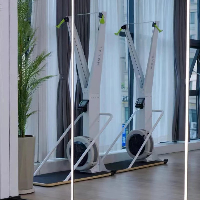 Indoor multi-function aerobics body-building skiing machine for simulating pulling force training