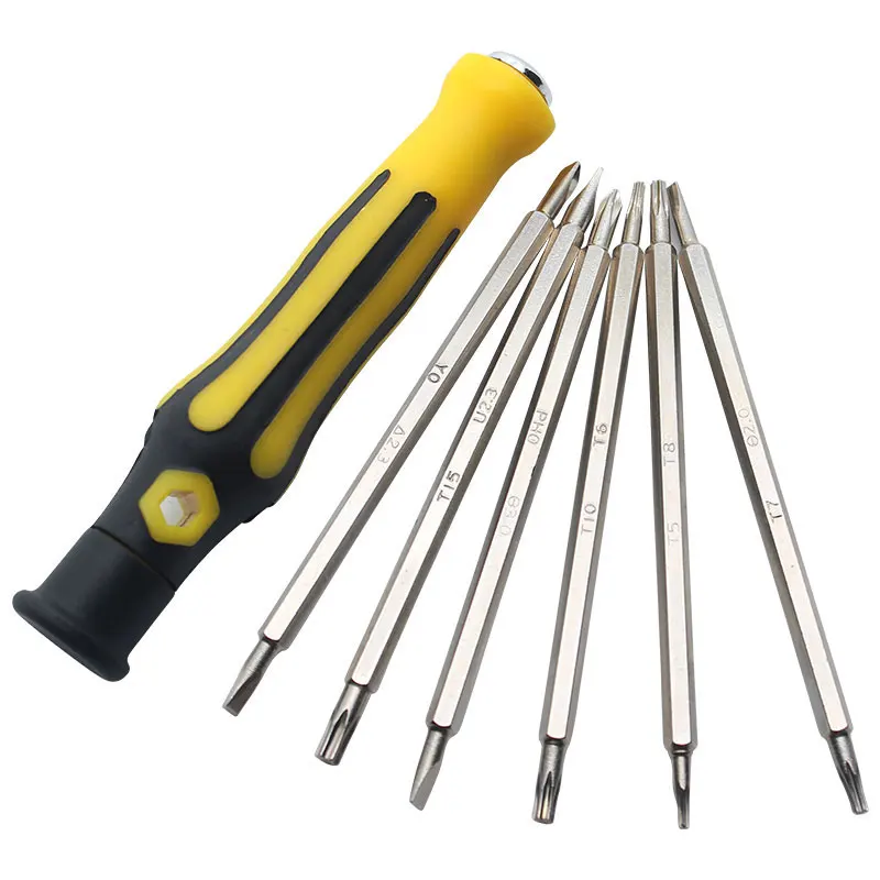 6 in 1 Mini Screwdriver Set Computer Phone cross Y U shape bits Repair 6 pc watch pocket eyeglass mini precision screwdriver set