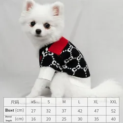 Customized Wholesale Luxury Teddy Brand Fashion Cute Patter Knit Cardigan Pet Clothes Dog Sweaters For Small Dog