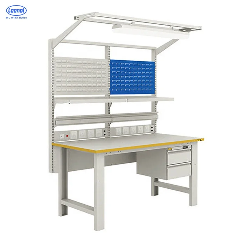 Leenol Workstation Heavy Duty ESD Anti-static Workbench Electronic Factory ESD Workbench for Factory Line