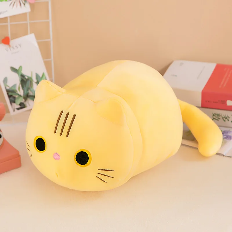 Stock Hot Selling Cat Pillow Plush Doll Cute Cat Can Add LOGO Dolls Can Be Customized Plush Toys Pillow.