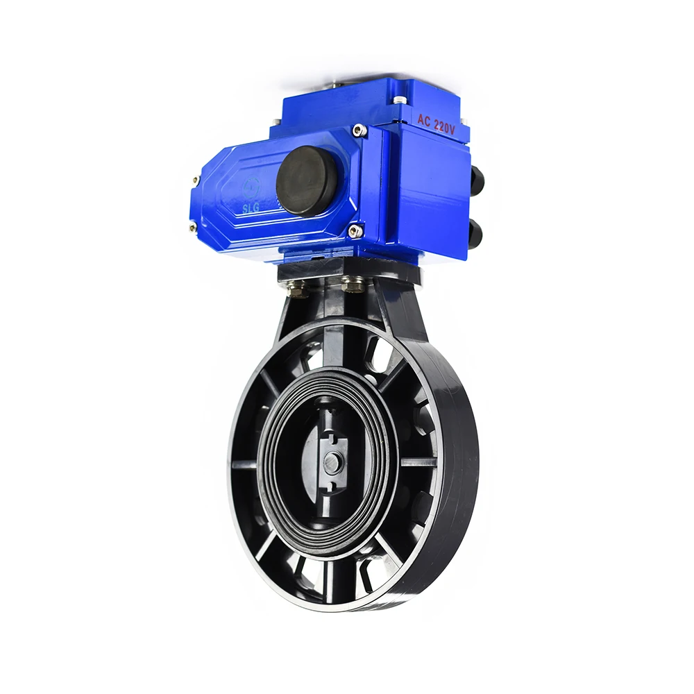 On off electric motor operated butterfly valve 12v