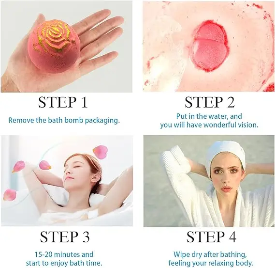 Factory Wholesale Bath Supplies Natural Products Bath Bombs Flower Clover bath salt packaging