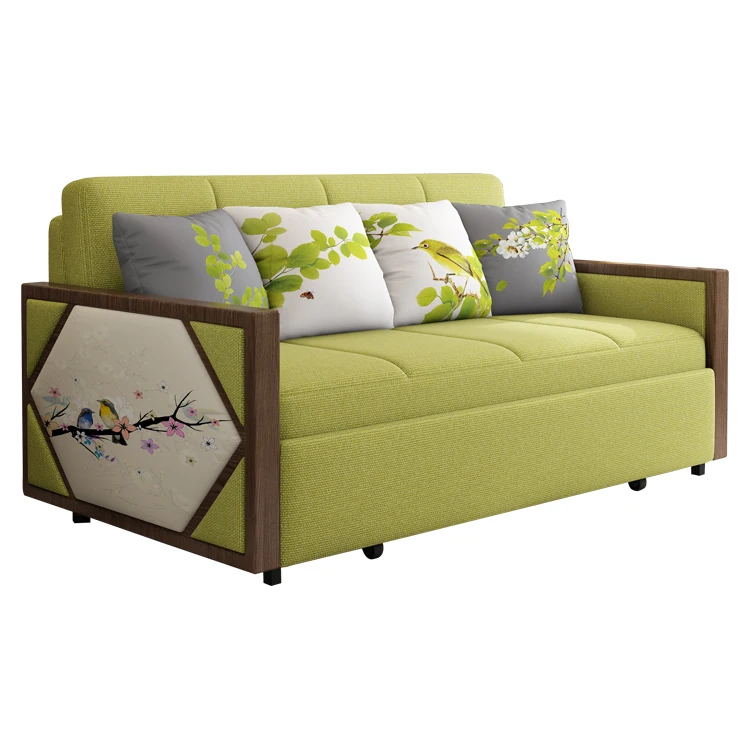 
Wood & Steel Frame Antique Sofa Set Natural Materials Decorative Sofa Come Bed Chinese Unique Design Luxury Sofa Bed Foldable 