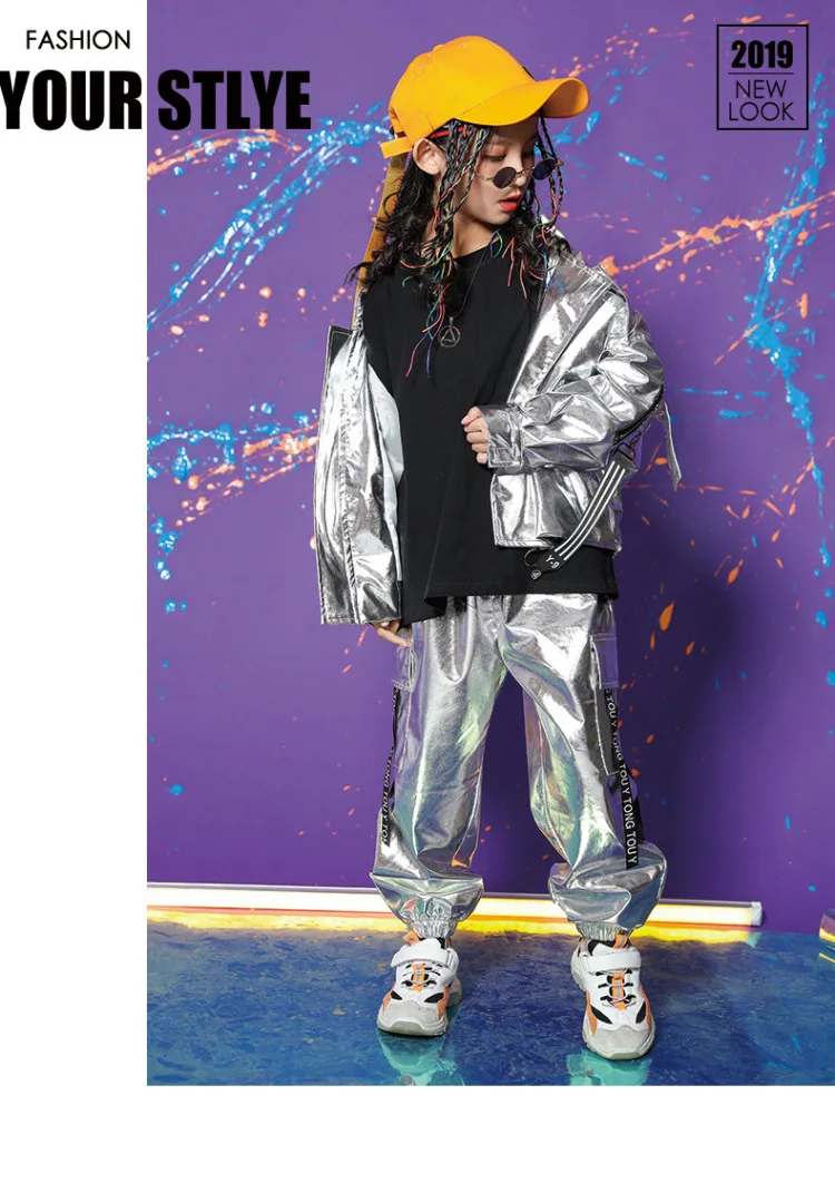 Unisex Performance Clothes for Girls and Boys Jazz Dance & Hip-Hop Suit Kids Tracksuits Set