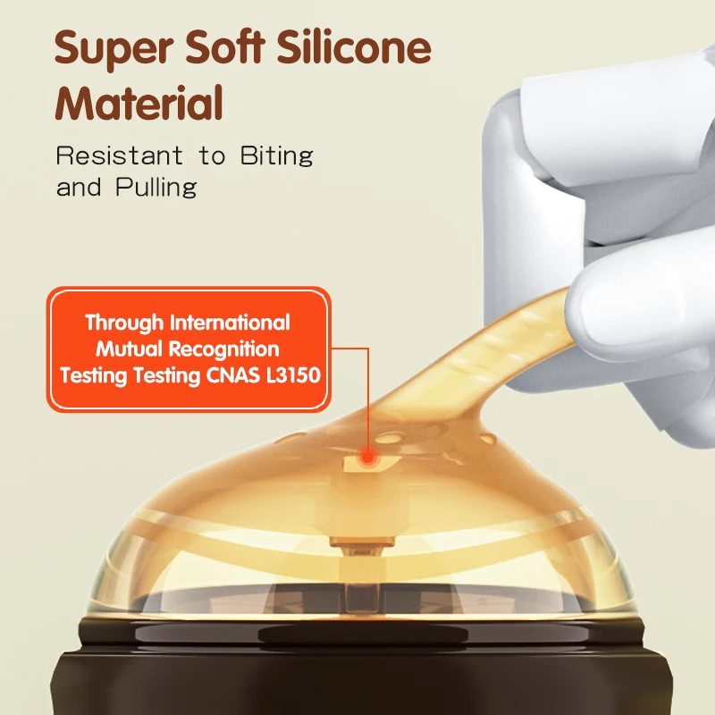 Free Sample Custom 150ml Baby Silicone Anti-Colic Feeding Bottle BPA Free Portable Soft Wide Neck Print Pattern 240ml Wholesale