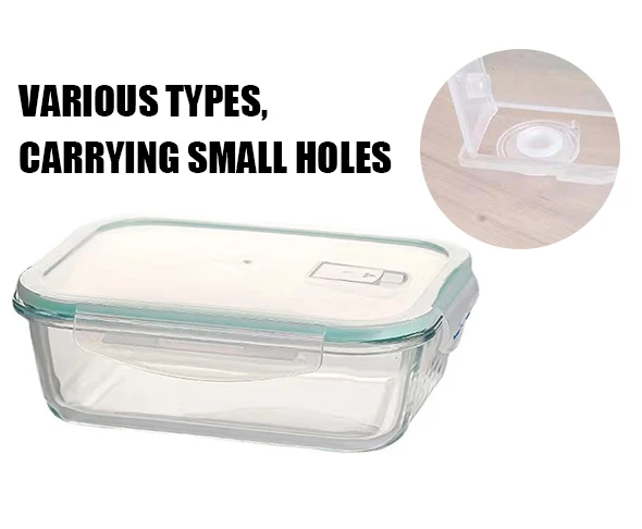 Leakproof Vacuum Seal Bulk Bento Lunch Box Rectangle Glass Food Storage Containers