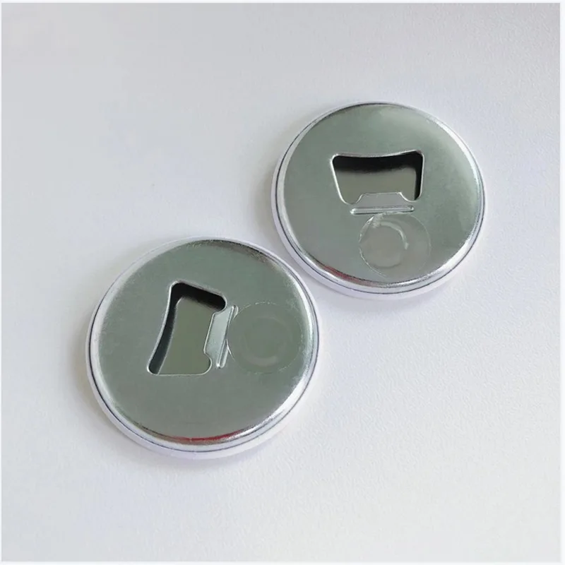 Customized Logo Round Refrigerator Magnet Tin Badge Button Magnetic Wine Beer Bottle Opener