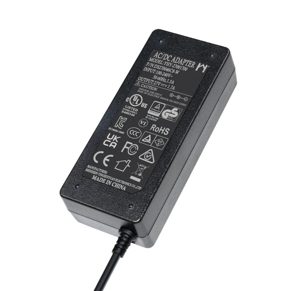 220v 230v ac dc 27v 1700ma transformer 27 volt 1.7 amp power adapter 27v 1.7a power supply