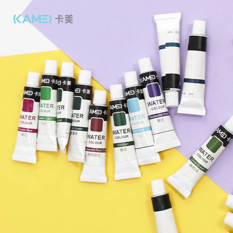 New Promotion Children Watercolor Watercolor Set 24 Aluminum Baking Paint Tube