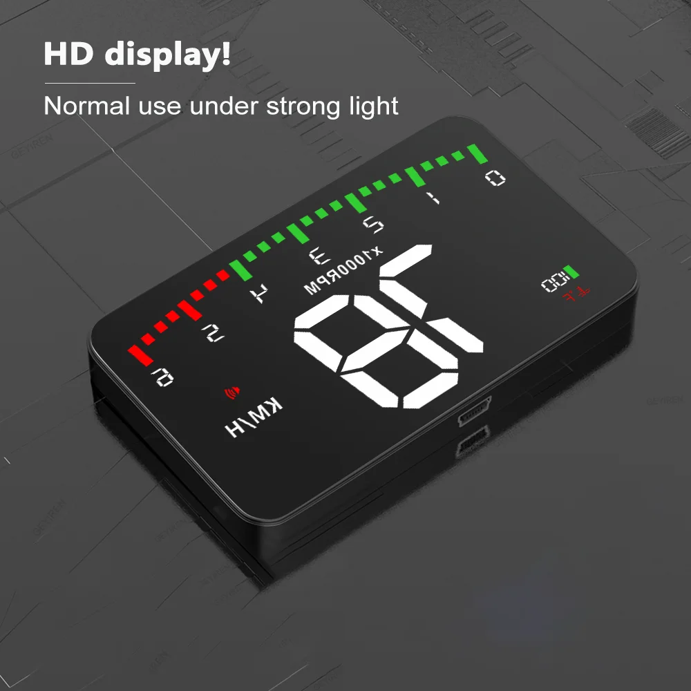 Speeding Alarm Windshield Projector Lcd Speedometer Digital Hud Car Head Up Display Obd Meter For Car