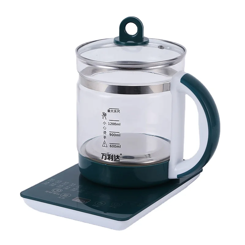 Household glass health jug 1.8L large capacity green health jug milk noodles